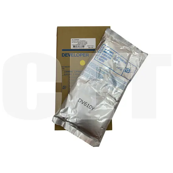 Девелопер DV-610Y для KONICA MINOLTA Bizhub PRO C5500/C5501/C6000 (CET) Yellow, 1100г, DGP0666