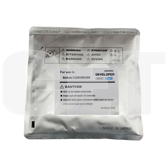 Девелопер для KONICA MINOLTA Bizhub C220/C280/C360 (CET) Cyan, 210г/пак, 114000 стр., CET8433