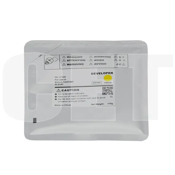 Девелопер IU-214Y для KONICA MINOLTA Bizhub C227/C287 (CET) Yellow, 170г, 90000 стр., CET171040