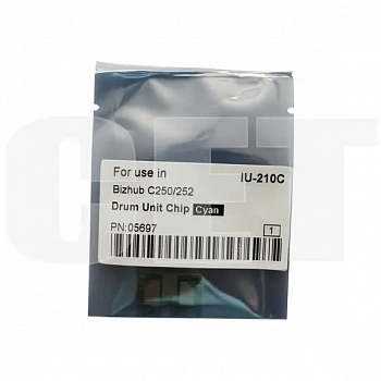Чип драм-юнита для KONICA MINOLTA Bizhub C250/C252 (CET) Cyan, (WW), 45000 стр., CET5697